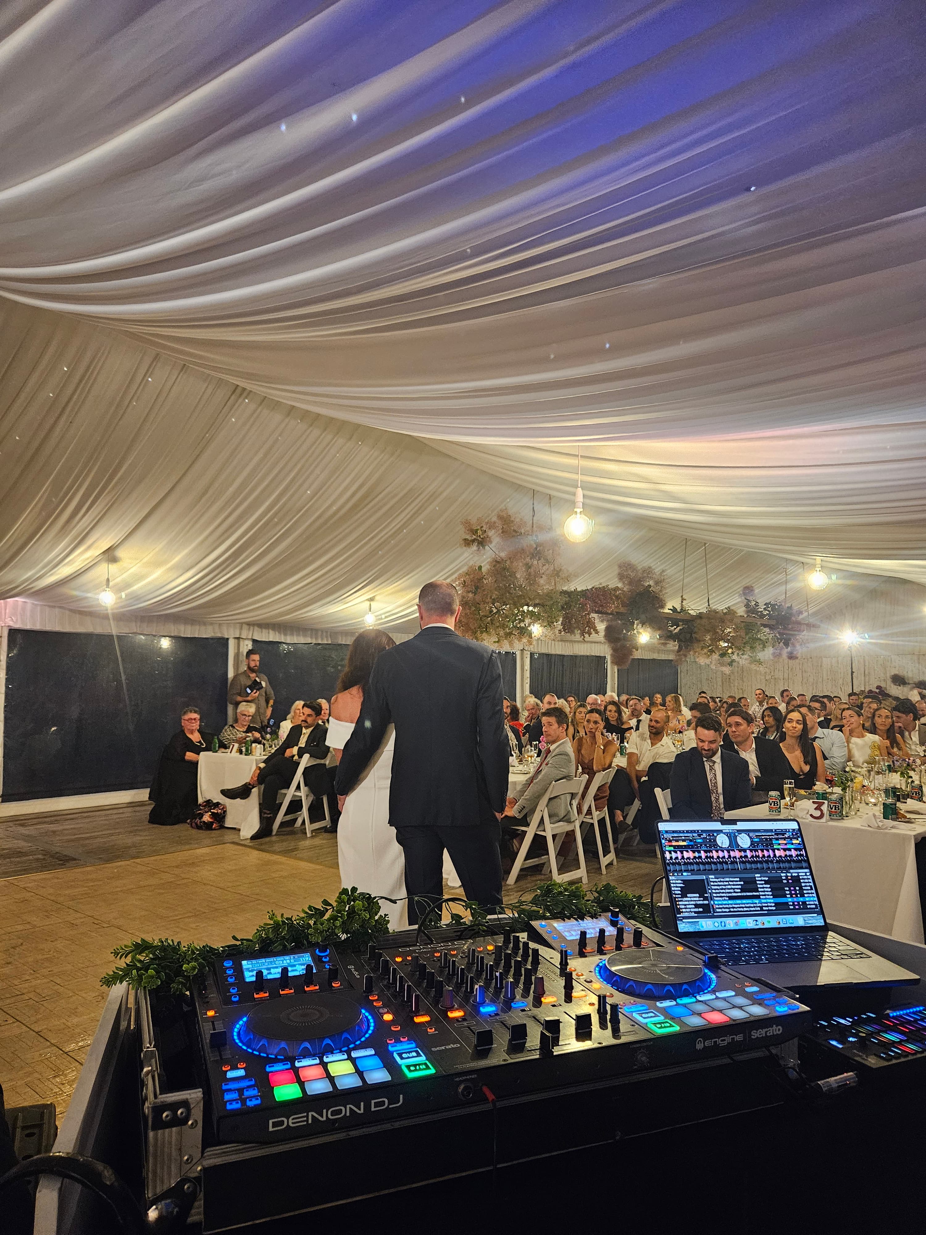 Wedding DJ setup at Grow Wild