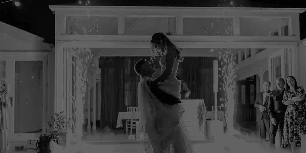 Couple's first dance at Tumbling Waters